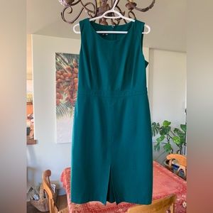 Talbots Emerald Green Shift Tank Dress Size 8